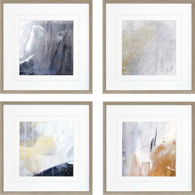 Nightscape I Artwork, 4-Piece Set - Contemporary - Prints And Posters ...