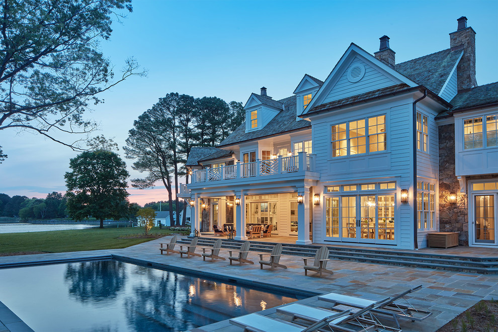 Private Waterfront Residence in Oxford, MD Beach Style