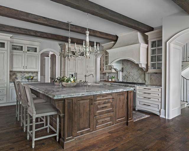 Old World Lake Home traditional-kitchen