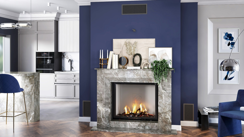 Топки серии F 750/900/1100 (Stav). Фронтальные дровяные камины.