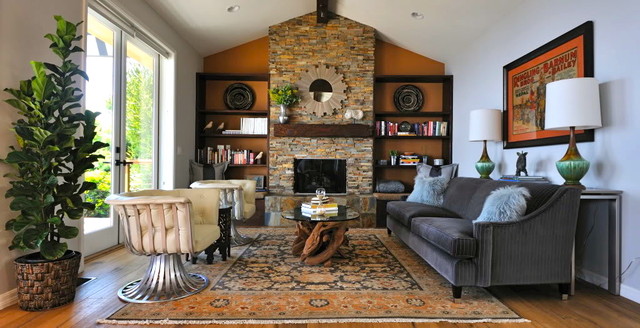 Malibu - Rustic Modern ranch house - Rustic - Living Room ...