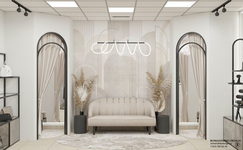 Дизайн выставочного зала шоурума женской одежды