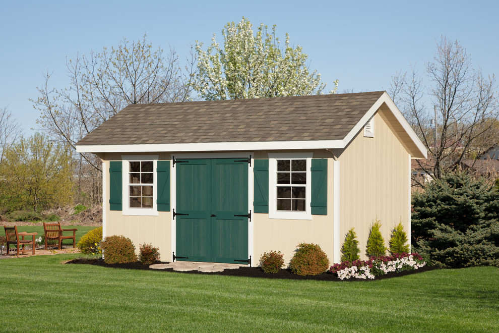 This is an example of a small traditional detached garden shed in Philadelphia.