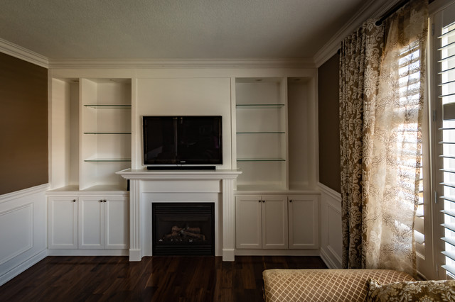 Living Room Built In Media Wall Unit Fireplace Surround