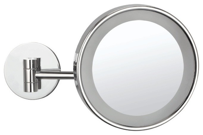 3x Single Face Lighted Makeup Mirror, Chrome
