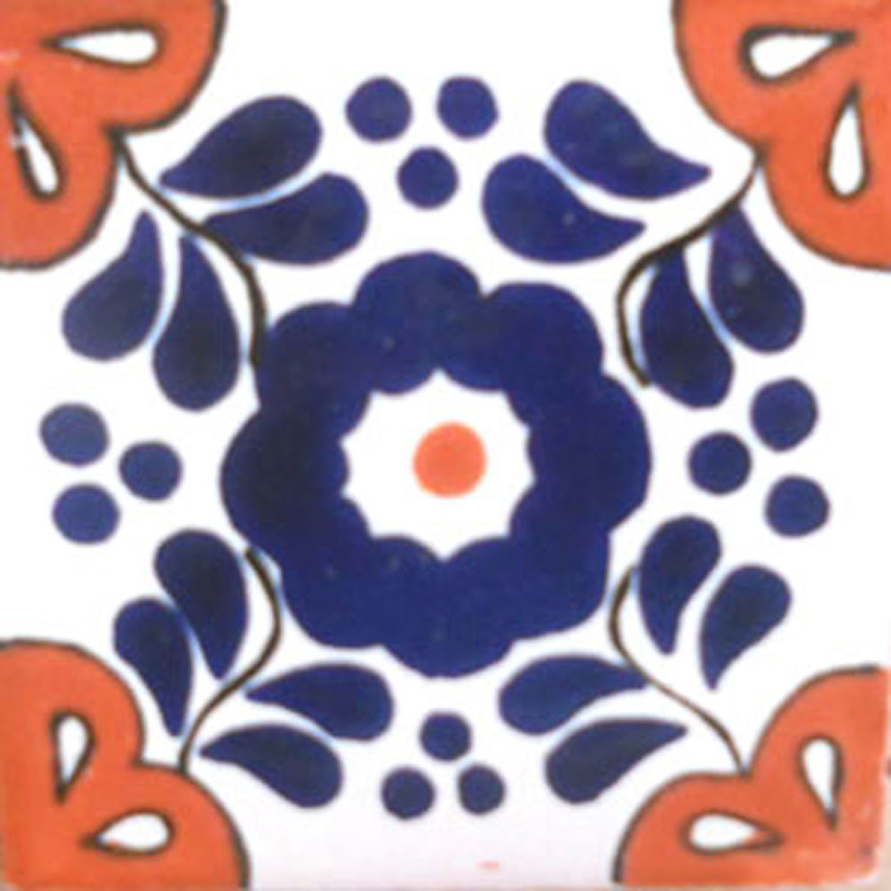 4"x4" Mexican Ceramic Handmade Tile #C109