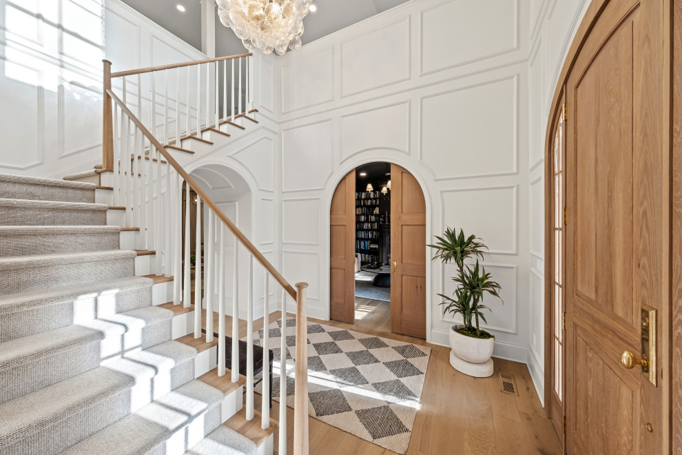 Contemporary Paneled Entryway