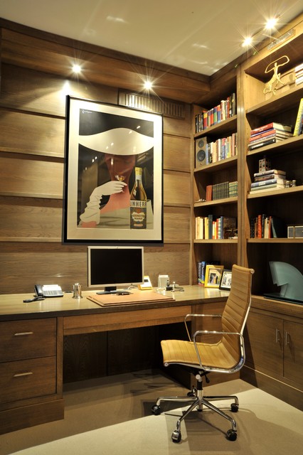 British Chic transitional-home-office