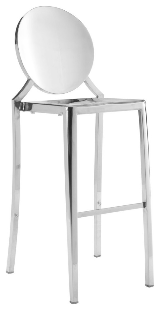 Eclipse Bar Chair (set Of 2) Stainless Steel Contemporary Bar