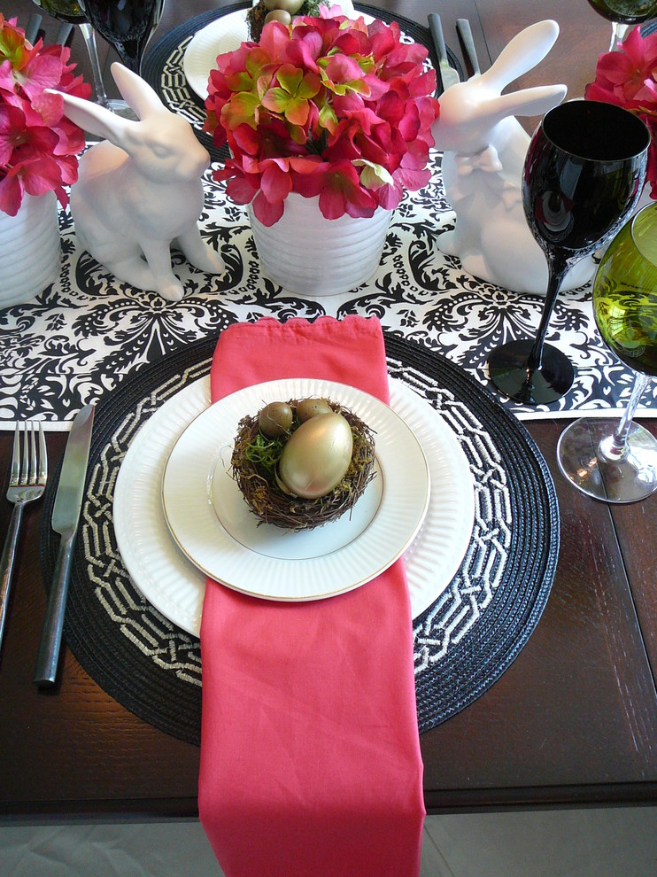 Photo of a contemporary dining room in Miami.