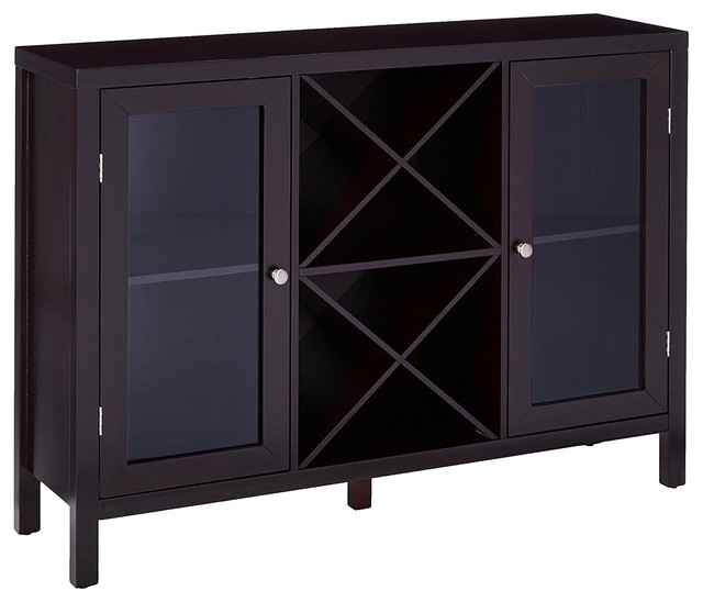 Williamson Sideboard With Wine Storage Espresso Transitional Williamson Sideboard With Wine Storage Espresso