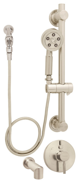 Neo Tub And Hand Shower Combo With Ada Grab Bar And Diverter Valve