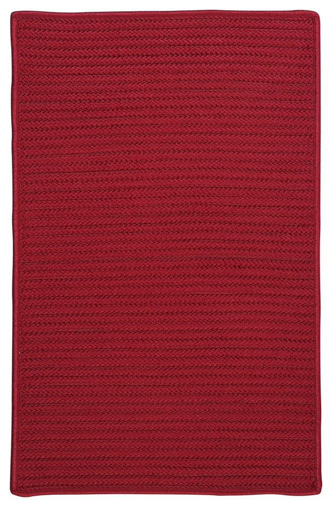 Colonial Mills Simply Home Solid H578 Sangria Area Rugs, 7x7 Square Contemporary Outdoor