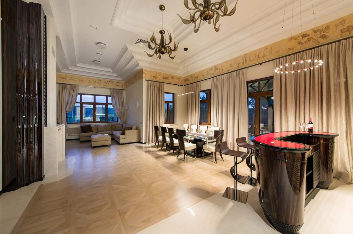 Гостиная с пещерной живописью