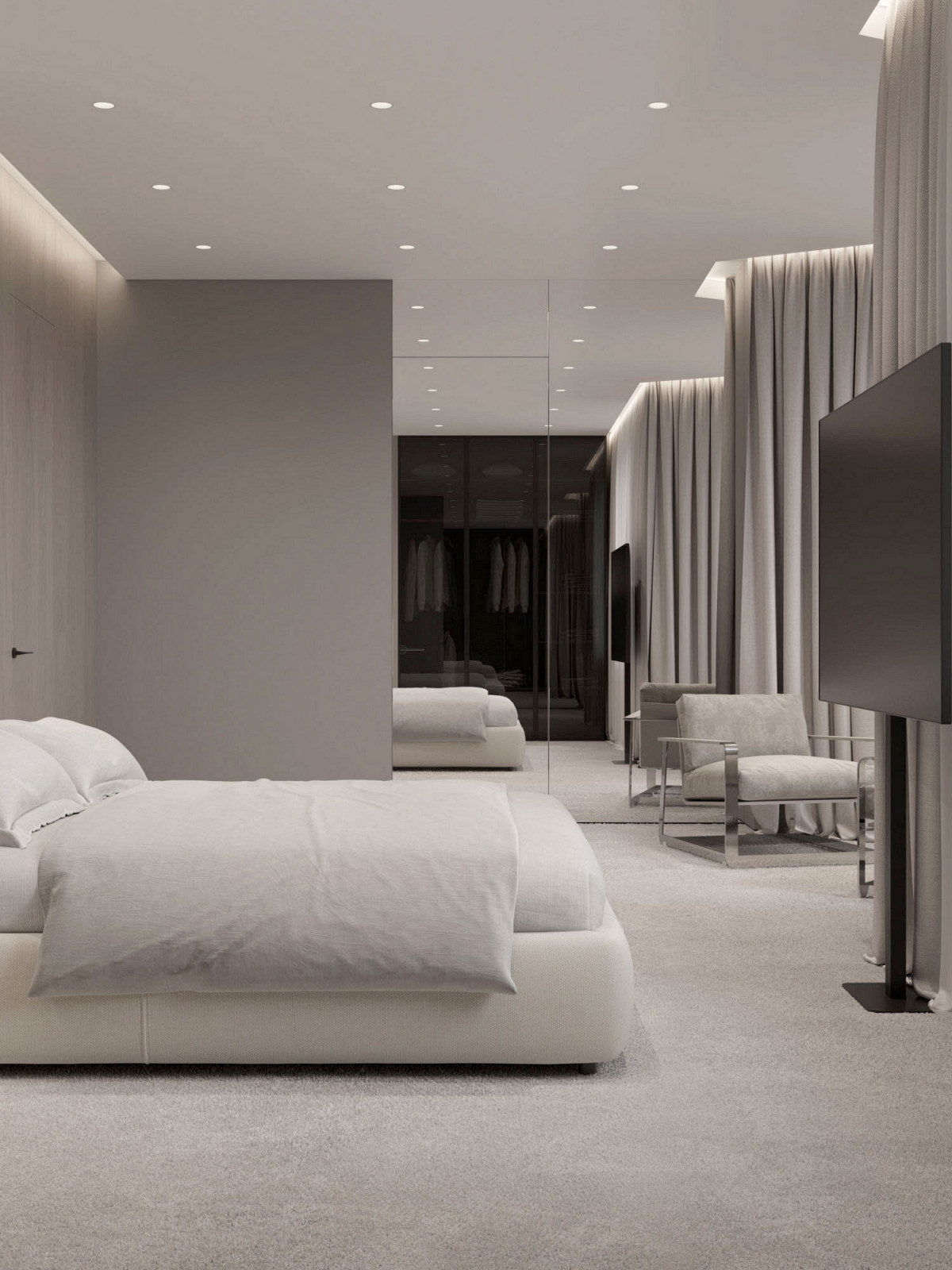 Хозяйская спальня с гардеробной, 25 кв.м