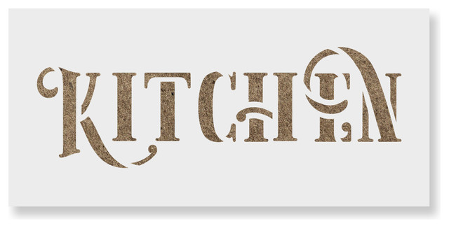 Rustic Kitchen Stencil For Diy Projects Contemporary Wall