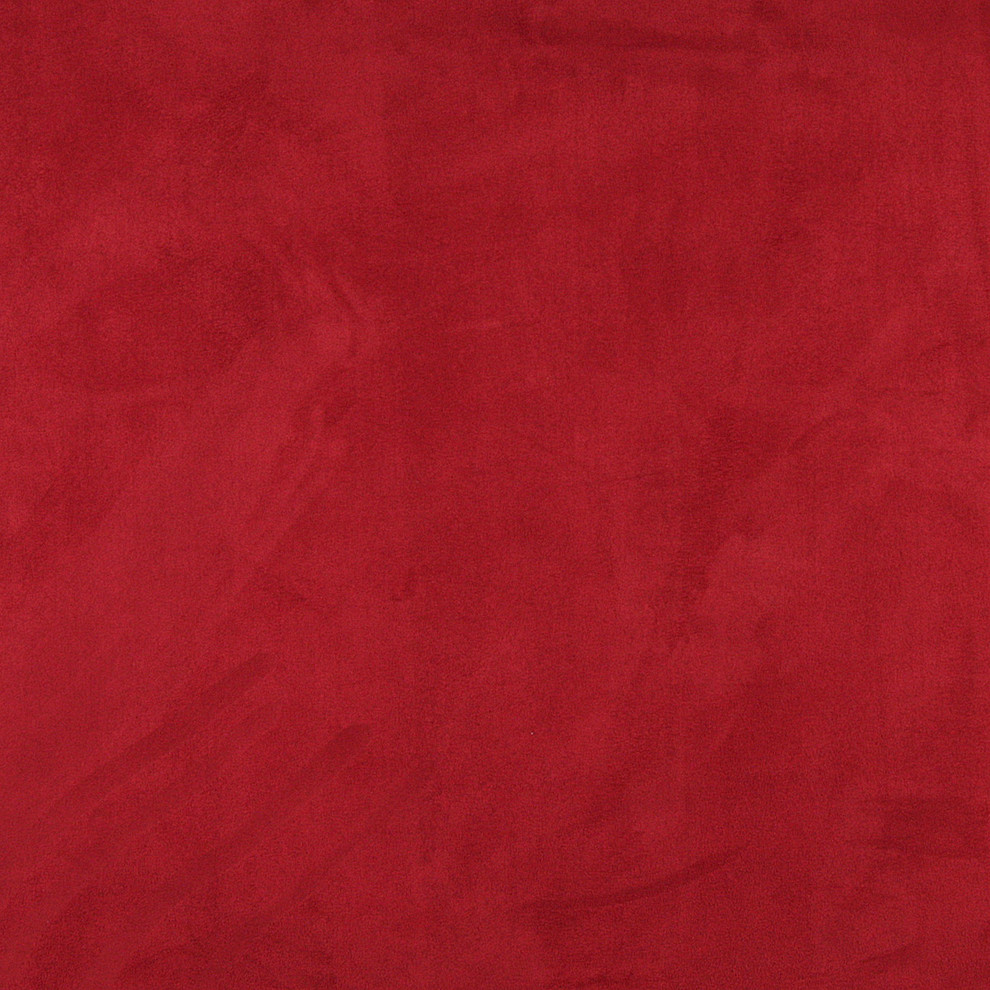 C067 Red Microsuede Fabric By The yard