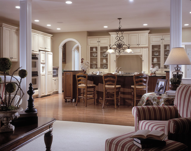Kitchen with Eggshell Glazed Cabinets american-traditional-kitchen
