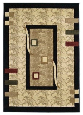 United Weavers of America Contours Marquette Onyx 5'3"x7'6" Area Rug
