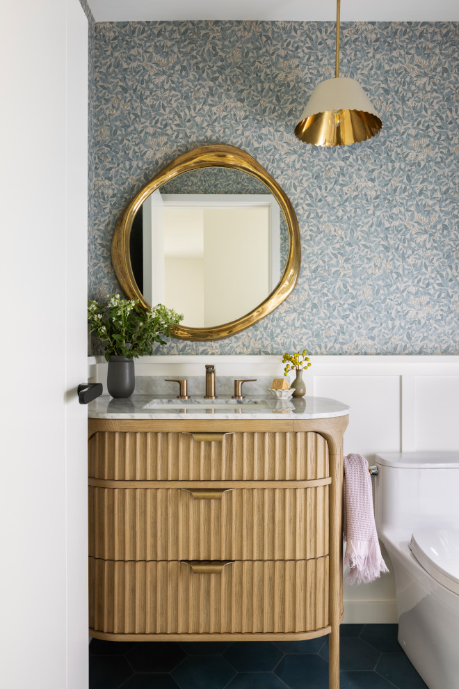 Sunnyvale Full Remodel - Transitional - Powder Room - San Francisco ...