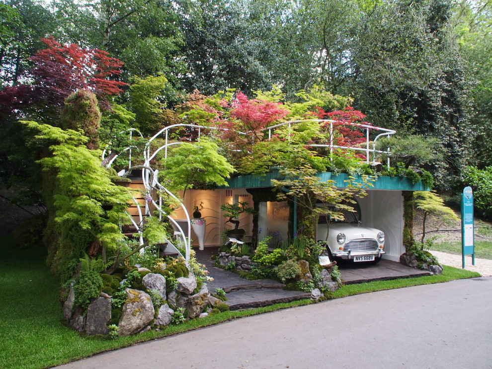 チェルシーフラワーショー16 千里千庭 ガレージガーデン Traditional Garage Tokyo By 株式会社 石原和幸デザイン研究所 Houzz