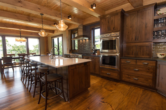 Lake Miltona Timberframe rustic-kitchen