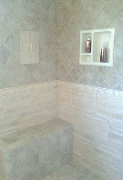This is an example of a mediterranean bathroom in Portland Maine.