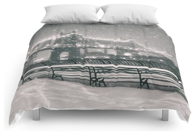 New York City Snow Comforter Contemporary Comforters And