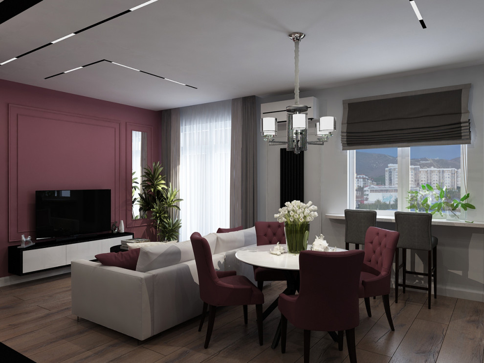 Квартира в современном стиле в разных вариантах исполнения