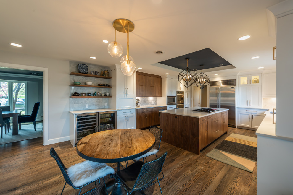 Transitional kitchen photo in Denver