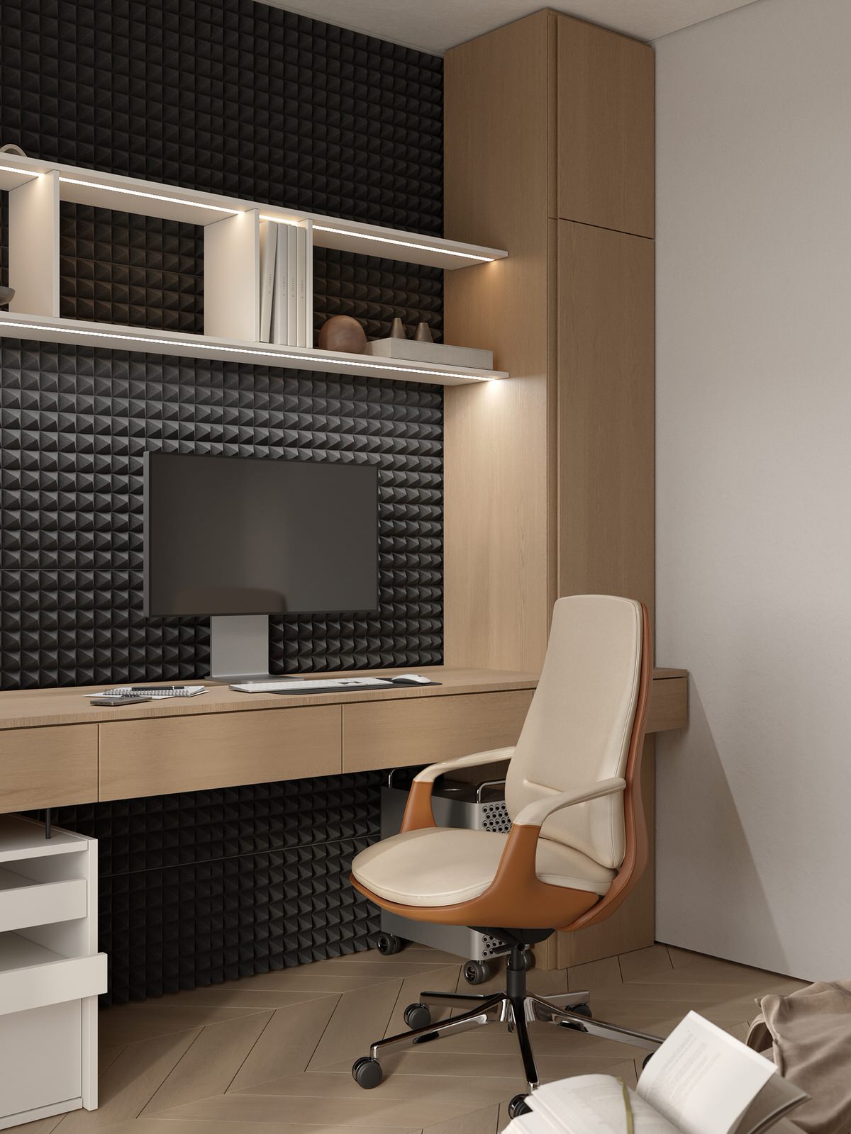 Проект 2-х уровневой квартире в эко-стиле.