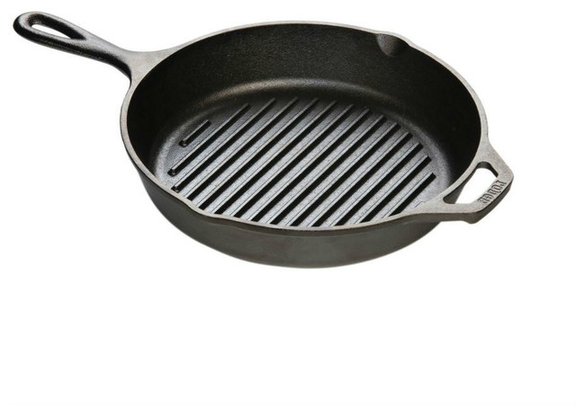 Lodge Logic Round Cast Iron Grill Pan 1025 Inch Traditional Griddles And Grill Pans By 