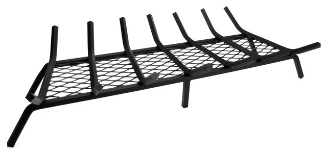 7 Bar Steel Log Grate With Ember Retainer 33 Transitional