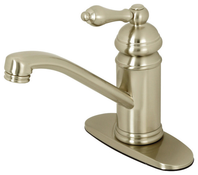 KS3408AL Vintage Single-Handle Bathroom Faucet,Push Pop-Up, Brushed ...