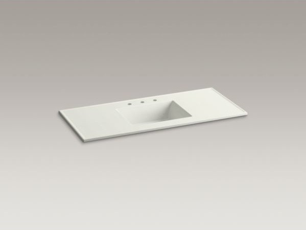 KOHLER Ceramic/Impressions(TM) 49" rectangular vanity-top bathroom sink with 8"