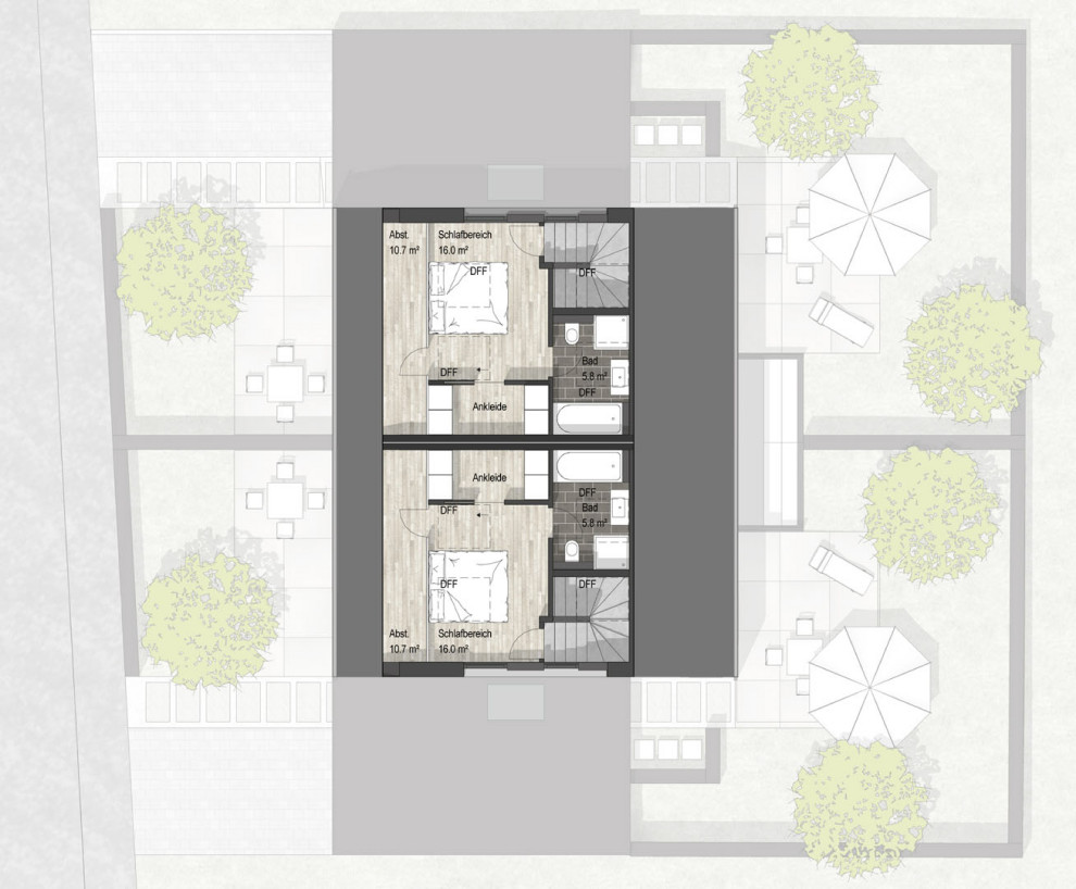 Modernes Wohnzimmer in Frankfurt am Main