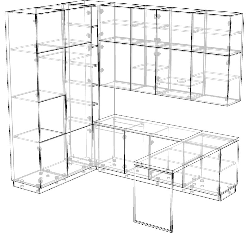 Эскиз кухни.