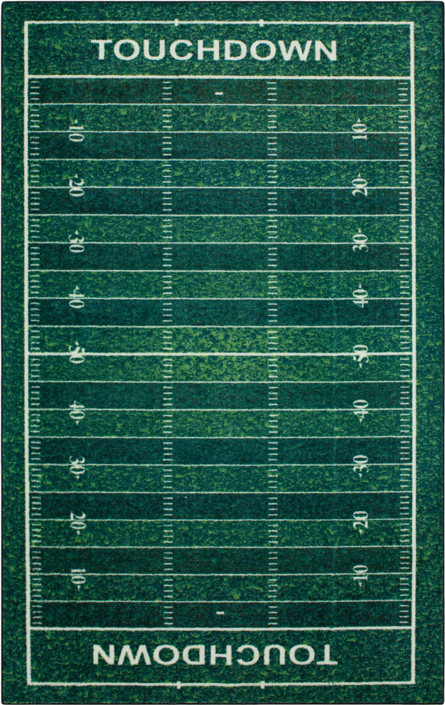 Mohawk Home Football Yards Green, 8'x10' Area Rug