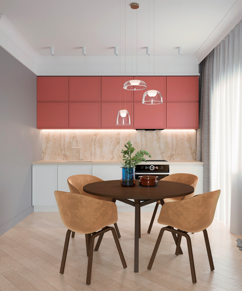 Кухня-гостиная с яркими акцентами