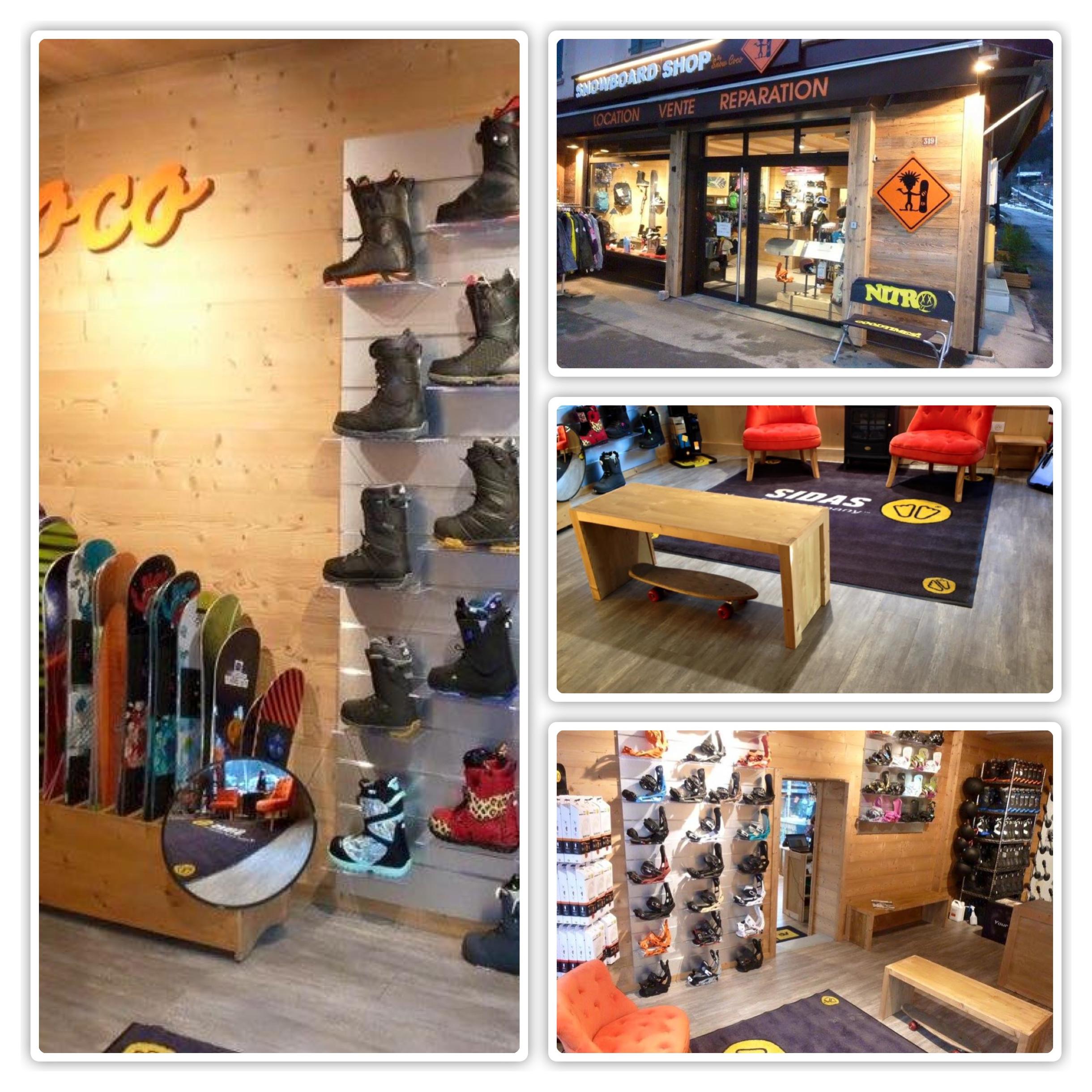 AMENAGEMENT MAGASIN DE SNOWBOARD CHAMONIX
