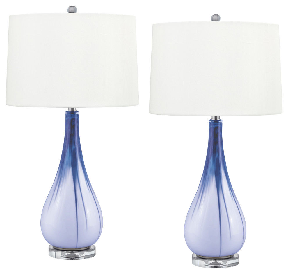 Tropea Blue Table Lamp, Set of 2
