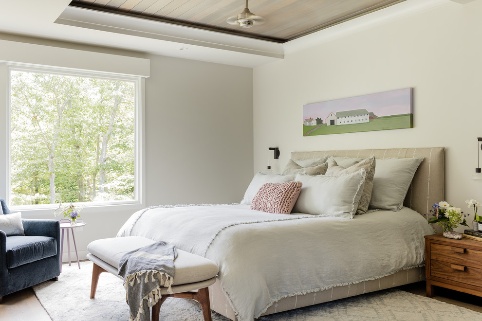 Design ideas for a country bedroom in Boston.