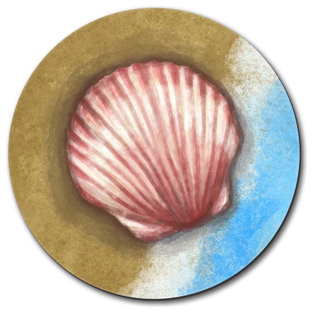 Pastel Seashell Ocean Beach Vacation Mouse Pad Contemporary