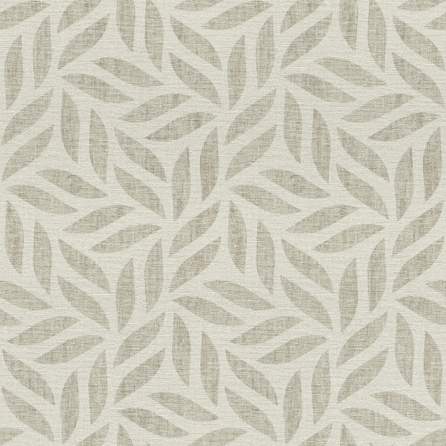 Sagano Light Grey Leaf Wallpaper, Swatch Contemporary Wallpaper