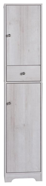 Furniture of America Astro Contemporary Wood 1-Drawer Pantry in White Oak