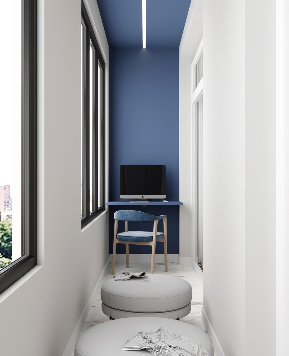 Дизайн интерьера квартиры в ЖК "Преображение" площадью 44 кв.м.