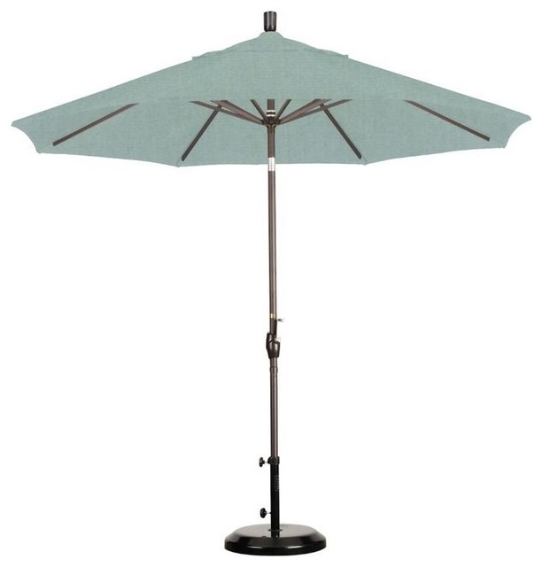 California Umbrella 9' Patio Umbrella in Spa Contemporary Outdoor