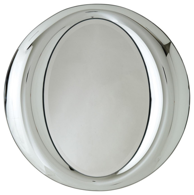 Spectacular Round Silver O Wall Mirror Oval Thick Framed Venetian Modern Large Contemporary Mirrors By My Sy Home Houzz Spectacular Round Silver O Wall Mirror, Venetian Large Round Silver Wall Mirror