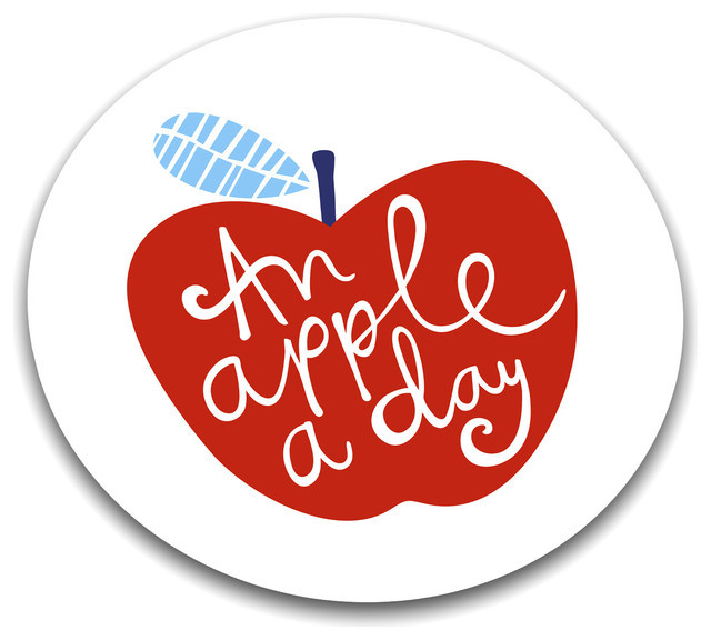 Joseph Joseph Apple Worktop Saver Round Glass Cutting Board, 12 Inch