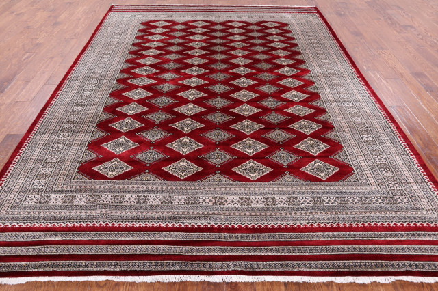 Handmade Silky Bokhara Wool Area Rug 8 X 10 Q3470